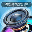 SOWO Shower Bluetooth Speaker Waterproof - Small Portable Wireless Clip Speaker with Louder Volume and Powerful Bass - Colorful Lights and 10H Playtime - Lightweight for Camping,Kayak,Boat - Blue by TinyTreasures Baby Boutique
