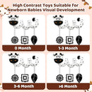 Black and White High Contrast Baby Toys - Sensory Infant Hanging Carseat & Stroller Toy for Newborns 0-6,6-12Months Perfect Easter Birthday & Baby Shower for Babies Boys Girls by TinyTreasures Baby Boutique