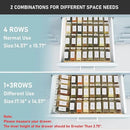 Spice Drawer Organizer with 28 Spice Jars,216 Labels,25 Non-slip Rubber, Bamboo 4 Tier Seasoning Rack Tray Insert for Kitchen Drawers,Cabinets,Countertop,14.6" Wide x 15.8" Deep by CozyNest Decor