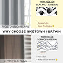 NICETOWN Grey Blackout Curtains for Bedroom 52 X 84 Inch Long 2 Panels Set Light Room Darkening Plylux Drapes for Living Room, Soundproof Thermal Insulated Grommet Window Treatment by TinyTreasures Baby Boutique