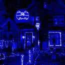 HISHINY LED Blue Christmas Net Lights Outdoor Christmas Decorations 5ftx5ft 100LED Green Wire,Connectable Outdoor Indoor Yard Mesh Shrub Net Lights String for Halloween Chritmas Party,Tree,Bush(Blue) by GreenHaven Gardens