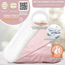 Baby Lounger - Snuggle Cozy Me Infant Lounger for Newborns | Flannel Cover, Breathable Soft, Portable Awake-Time Pad, Essential Baby Gift -Pink by TinyTreasures Baby Boutique