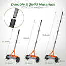 Walensee Dethatching Roller Rake with 76.8'' Adjustable Handle, 2mm Stainless Steel Blades, Heavy Duty Lawn Thatch Remover for Moss, Grass Clippings, Leaves & Debris – Ideal for Yard & Garden Cleanup by GreenHaven Gardens