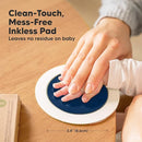2-Pack Round Inkless Baby Hand and Footprint Kit - Mess Free Ink Pad for Newborn Keepsake, Dog Nose & Paw Print Kit, Clean Touch Ink Pad for Baby Hand & Footprints, Ideal New Mom Gifts (Navy) by TinyTreasures Baby Boutique