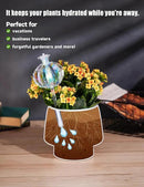 NiHome Large Plant Watering Globes 2-Pack, Iridescent Glass Cactus Self Watering Globe, Glass Waterer for Potted Plants - 4.7OZ/140 ML Capacity Automatic Irrigation System, Adorable Gardening Gift by GreenHaven Gardens