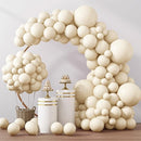 RUBFAC 129pcs Ivory white Balloons Different Sizes 18 12 10 5 Inch Latex Balloon Garland Arch for Party Decoration Birthday Gender Reveal Wedding Anniversary Baby Shower Party Supplies by TinyTreasures Baby Boutique