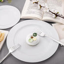 FLOWERCAT 60PCS White Plastic Plates - Heavy Duty White Disposable Plates for Birthday Party/Wedding -serve for 30 guests Include 30PCS 10.25" Dinner Plates & 30PCS 7.5" Dessert Plates for Party by CozyNest Decor