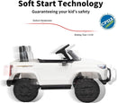 24V 10Ah Ride on Toy for Big Kids, 4WD 2 Seater Electric SUV Kids Car to Drive w/Remote Control, 4x200W Motors - White by TinyTreasures Baby Boutique