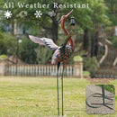 48'' Heron Garden Statue, Large Crane Outdoor Statue with Solar Lantern, Crane Bird Metal Yard Art for Outside Backyard, Pond, Porch Decor by GreenHaven Gardens