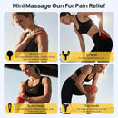 Massage Gun Mini, Electric Muscle Massager Deep Tissue, Compact Travel Size Handheld Percussion Massage Gun for Back, Shoulders, Full Body Recovery and Pain Relief, Birthday Gifts for Men Women