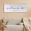 As for Me and My House We Will Serve the Lord Wall Decor - 32" x 12" Large Rustic Family Living Room Wood Framed Home Sign Joshua 24 15 Christian Bible Verse Plaque Hanging Wall Art(White) by CozyNest Decor