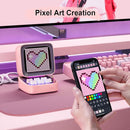 Divoom Ditoo Retro Pixel Art Game Bluetooth Speaker with 16X16 LED App Controlled Front Screen (Pink) by TinyTreasures Baby Boutique