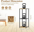 KMOTASUO 3 Tier Tall Plant Stands Indoor, 31 Inch Metal Wood Corner Plant Stand for Indoor Plants, Square Flower Pot Holder Shelf Display Rack for Balcony Garden Patio Living Room(Rustic Brown) by GreenHaven Gardens