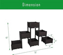 D'vine Dev Planter Raised Beds - Elevated Garden Box with Drainage Plug Raised Garden Beds for Vegetable/Flower/Herb Outdoor Standing Beds Gardening Kit, RGB-6 by GreenHaven Gardens