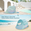 Action Air UPF 50+ Pop Up Beach Tent for 2-3 People, Instant Sun Shelter with 360°Ventilation, Water-Resistant Canopy, Lightweight & Portable Sun Shade for Beach, Camping, Sports (Green) by TinyTreasures Baby Boutique