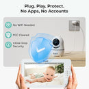 7" 1080P Full HD Split-Screen Baby Monitor,100 Hrs 5000mAh Battery Runs 4 Days with Flexible Bracket,No WiFi Baby Monitor with 2 FHD Cameras Hack-Proof,4X Zoom,2-Way Talk,Temp Alert/Lullabies/VOX by TinyTreasures Baby Boutique
