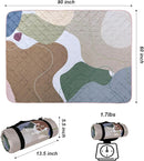 Exclusivo Mezcla Waterproof Picnic Blanket 60x80 Inches Large Multicolor Floral Polyester Sandproof Modern Camping Blanket by TinyTreasures Baby Boutique