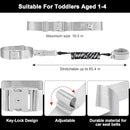 Accmor Toddler Waist Leash Belt, Reflective Baby Anti Lost Wrist Link, Kids Walking Harnesses Children Wristband Tether Leashes with Lock for Boys Girls Ages 1-4 to Outdoor Travel (Black) by TinyTreasures Baby Boutique