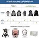 COOLBEBE Upgraded 3-in-1 Babybody Support & Strap Covers Set for Newborn Infant - Extra Soft Car Seat Insert Cushion Pad, Perfect for Carseats, Strollers, Swing, Black by TinyTreasures Baby Boutique