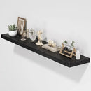 Floating Shelves for Wall, 55"W x 9.3"D x 1.5"H, Long Wooden Wall Mounted Display Shelves with Invisible Brackets for Living Room, Bedroom, Bathroom, Kitchen Decor and Storage, Set of 1, Black by CozyNest Decor