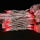 Red LED Christmas Lights - 35 Count Red Christmas String Lights for Small Tree, Crafts, Bedroom, Wedding, Indoor and Outdoor Valentines Day Decorations, 11 Feet White Wire, UL Certified, Connectable by GreenHaven Gardens