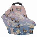 Binienty Baby Car Seat Cover - Lotus Duck Animal Print Multi-Use Car Seat Canopy Carrier Cover for Baby Boys Girls Shower Gifts by TinyTreasures Baby Boutique