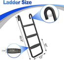 Universal Trampoline Ladder Slide kit, 3 Steps Wide Step for Trampoline, Trampoline Accessories Slide with Buffer Section for Children Kids by TinyTreasures Baby Boutique