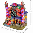 Carnival Funhouse Clown Theme Spooky Halloween Village Multi-Color LED Lights, Motion and Music 9.25" x 5.75" x 9.5" by CozyNest Decor
