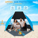 Gorich Portable Beach Tent for 3/4-5/6-7 Person with UPF 50+ UV Protection, Lightweight & Foldable Sun Shelter with 5 Sand Bags, Easy Setup Windproof Beach Umbrella Sun Shade by TinyTreasures Baby Boutique