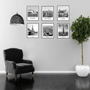 Black And White Wall Art Decor,New York, London, Tokyo, Paris, Eiffel Tower Wall Decor Art,Modern Boho Wall Art for Living Room Bedroom Prints Poster,8x10 Inch Set of 6,Framed by CozyNest Decor