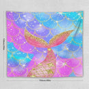 HZOHNAGO Mermaid Scales Tapestry Colorful Shiny Scales Mermaid Tail Pattern Printed Wall Tapestry Wall Hanging for Bedroom Living Room Dorm 60" W x 50" H by CozyNest Decor
