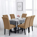 Joccun Chair Covers for Dining Room Set of 4, Dining Chair Slipcovers Stretch Dining Room Chair Covers Seat Protector,Washable Parsons Chair Cover for Home,Hotel,Banquet(Tan,4 Pack) by CozyNest Decor