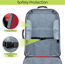 Padded Car Seat Travel Bag for Airplane, Heavy Duty Backpack for Air Travel, Water-Resistant Carrier with Shoulder Strap, Fits Most Car Seats (Red) by TinyTreasures Baby Boutique