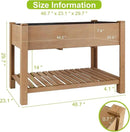 Raised Garden Bed with Legs - Elevated Wooden Planter Box, Durable Fir Wood, Reinforced Frame with Drainage Holes, Liner, and Storage Shelf for Vegetables, Herbs, Flowers, 47" x 23" x 30" by CozyNest Decor