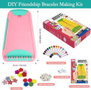 Friendship Bracelet Making Kit for Girls, Arts and Crafts Bracelets String Maker Kit for Kids Ages 8-12 Christmas Birthday Gifts (Pink with Green) by TinyTreasures Baby Boutique