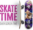 24 inch Rude Boyz Mini Cruiser Skateboard - Aluminium Trucks - Kids Skateboard Ages 5-8 Beginner - Skateboards for Kids by TinyTreasures Baby Boutique