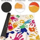 STARUIA Handprints and Footprints Large Kids Rug 5'x7', Washable Colorful Area Rug for Nursery Room, Non-Slip Play Mat Ultra Soft Indoor Carpet for Bedroom Playroom Classroom by CozyNest Decor