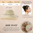 Floppy Big Beach Straw Hats for Women Foldable Summer Wide Brim Packable Sun Hat Womens Travel Straw Fedora Hat by GreenHaven Gardens