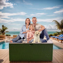 Alsophila150 Gallon Large Storage Box with Lid,Waterproof Outdoor Storage Container for Patio Furniture Cushions, Gardening Tools, Pool Accessories,Lockable Resin Deck Box with Smooth Hydraulic Lid by CozyNest Decor