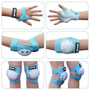 Youth/Kids Knee Pads Elbow Pads Wrist Guards Protective Gear Set for 3-15 Years Child Roller Skates, Skateboard, Cycling, Inline Skating, BMX Bike, Balance Bike, Scooter Riding and Other Outdoor Sports by TinyTreasures Baby Boutique