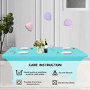 IVAPUPU 6FT Table Cloth for Rectangular Fitted Events Stretch Blue Mist Table Covers Washable Cover Spandex Tablecloth Protector for Party, Wedding, Cocktail, Banquet, Festival by CozyNest Decor