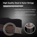 ADM Beginner Acoustic Classical Guitar 30 Inch Nylon Strings Wooden Guitar Bundle Kit for Kid Boy Girl Student Youth Guitarra Online Lessons with Gig Bag, Strap, Tuner, Extra Strings, Picks,Black 1 by TinyTreasures Baby Boutique