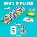 Family Matching Game for Kids & Adults, Block Puzzle Board Games for Boys & Girls Ages 4-8 8-12, 2 Player Card Puzzles for Children 3+ Year Olds by TinyTreasures Baby Boutique