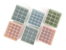 Baby Food Storage Silicone Cubes with Clip-On Lid Freezer Tray Baby Food Soups Purees Ice Safe Design Made in Korea(20cubes 0.8oz, Sand Beige Set of 2) by TinyTreasures Baby Boutique