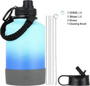 DRINCO Stainless Steel Water Bottle Spout Lid Vacuum Insulated Double Wall Water Bottle(64oz 40oz 32oz 22oz 18oz 14oz) Leak Proof Keep Cold Sport Camping Hiking (64 oz, 64oz Morning Sky Blue) by CozyNest Decor
