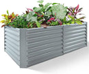 Land Guard 6×3×2ft Galvanized Raised Garden Bed, Planter Boxes Outdoor, Raised Garden Beds Outdoor for Vegetables, Flowers, Herbs, 269 Gallons, Modern Gray… by CozyNest Decor