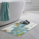 Entryway Rug 2x3 Blue Rug, Washable Abstract Small Rugs Non-Slip Low Pile Throw Rugs for Kitchen Floor, Front Door, Bedroom Bedside by TinyTreasures Baby Boutique