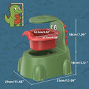 Potty Training Toilet Toddler Potty Chair Kids Boys Girls Dinosaur Animal Comfortable Potties Training Seat for Childrens Ages 1-3 Portable Baby Toilets with Lid Back Easy to Clean Potty Trainer Green by TinyTreasures Baby Boutique