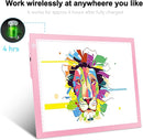 LitEnergy Rechargeable Battery Powered Light Tracing Box, Ultra-Thin Adjustable USB Power Artcraft LED Trace Light Pad Size A4 for Drawing, Streaming, Sketching, Animation, Stenciling (Pink) by TinyTreasures Baby Boutique
