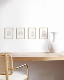 HAUS AND HUES Natural Wood Frames 5x7 Set of 4 - Bulk Photo Frames with Beige Oak Finish by CozyNest Decor